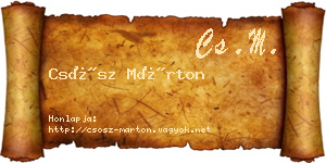 Csősz Márton névjegykártya